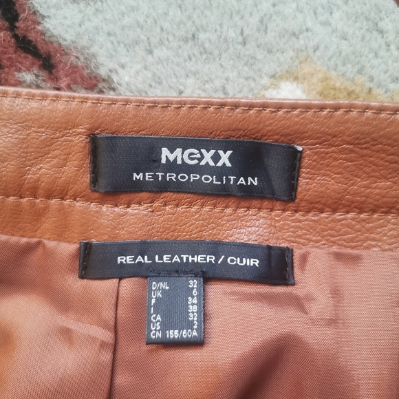 Brown Leather Mini Skirt - Picture 7 of 8